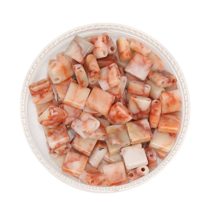 RED NETWORK - Whole Stone Tile Beads
