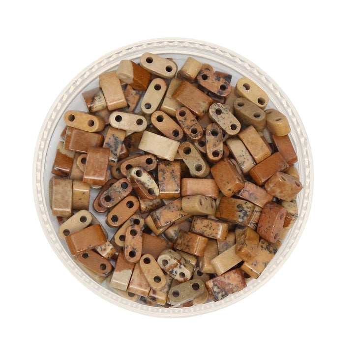 PICTURE JASPER - Whole Stone Tile Beads