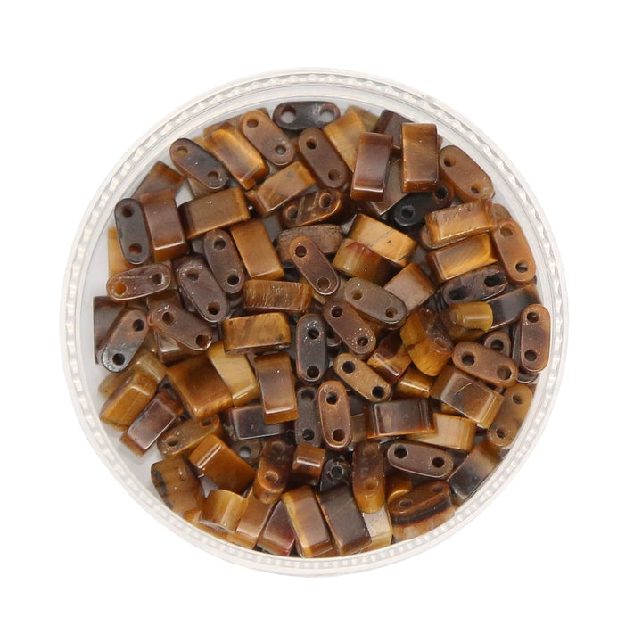 TIGER EYE - Whole Stone Tile Beads