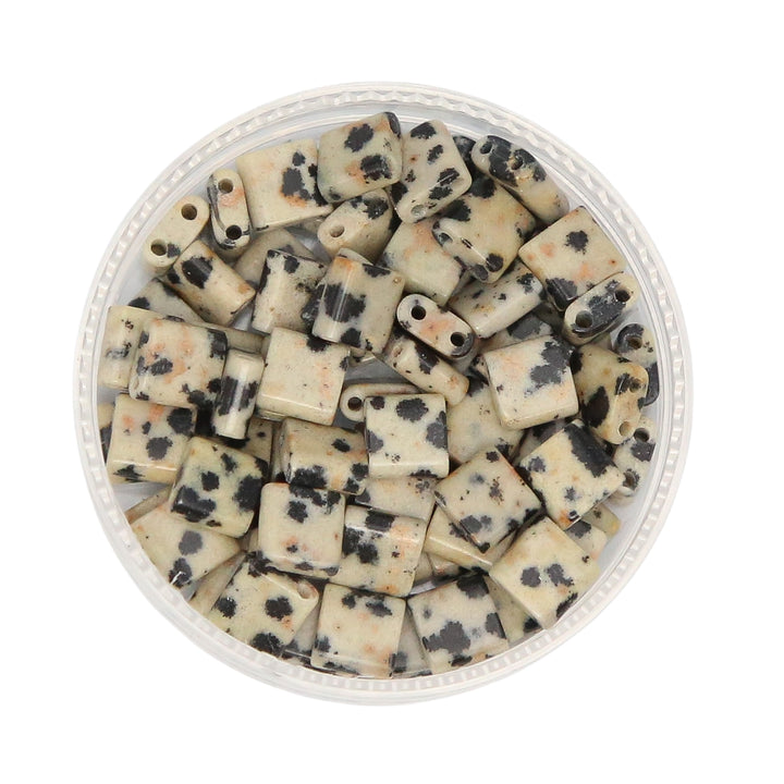 DALMATIAN - Whole Stone Tile Beads