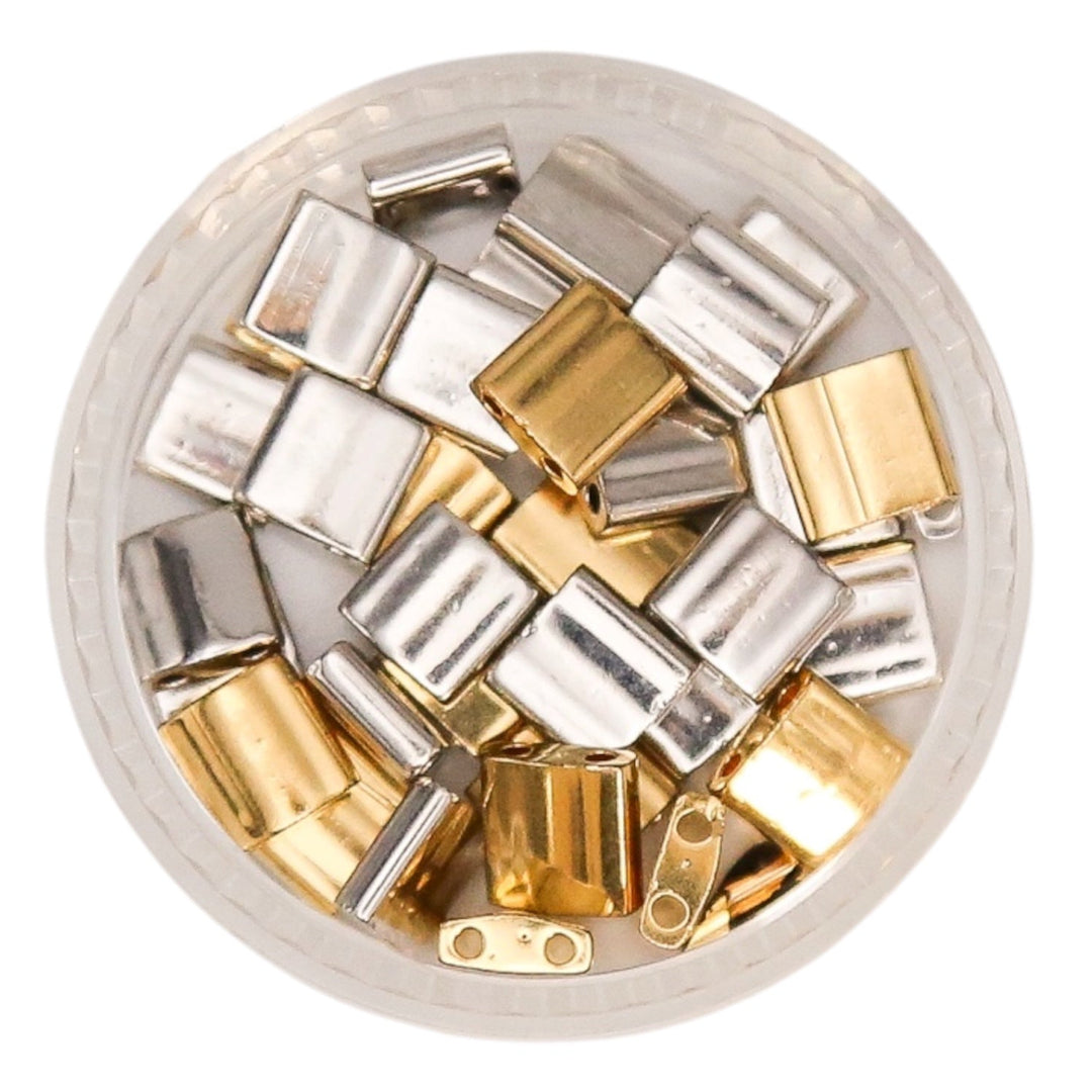 GOLD & SILVER  - Multi-colored Tila Bead Mix
