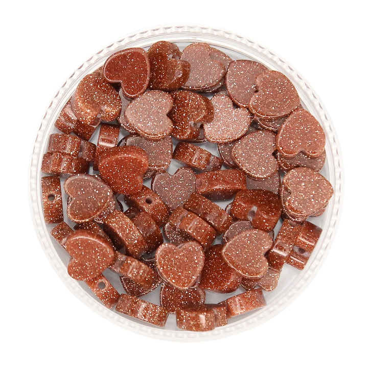 GOLD SANDSTONE - Stone Heart Beads