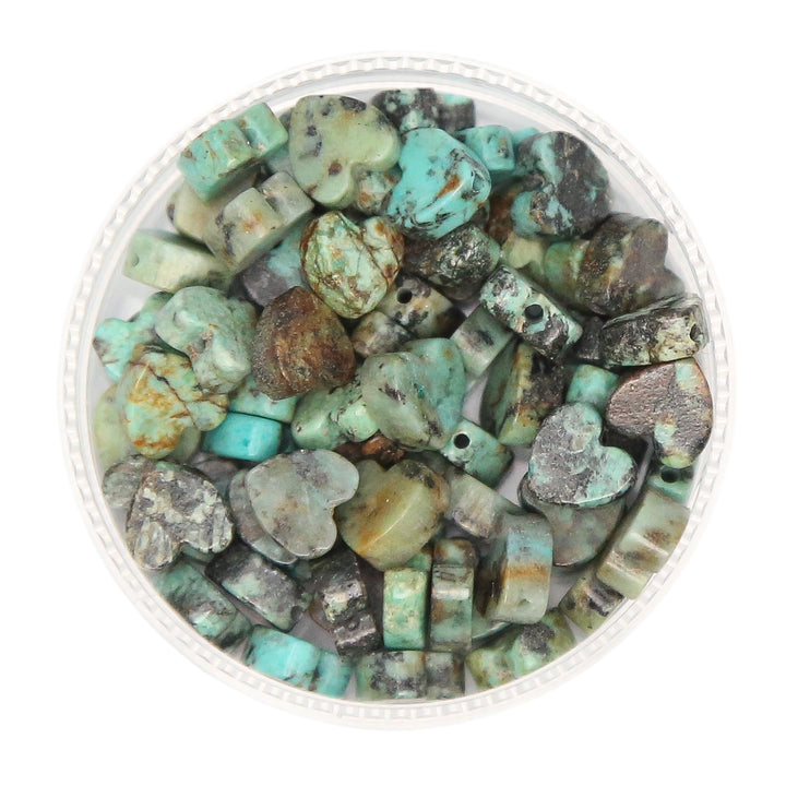 AFRICAN TURQUOISE - Stone Heart Beads