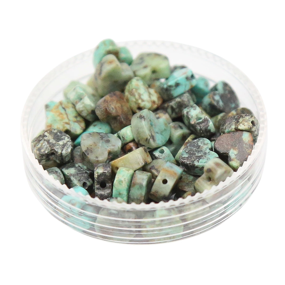 AFRICAN TURQUOISE - Stone Heart Beads