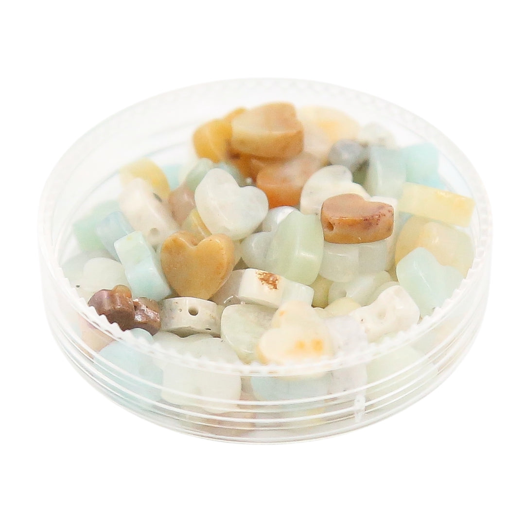 AMAZONITE - Stone Heart Beads