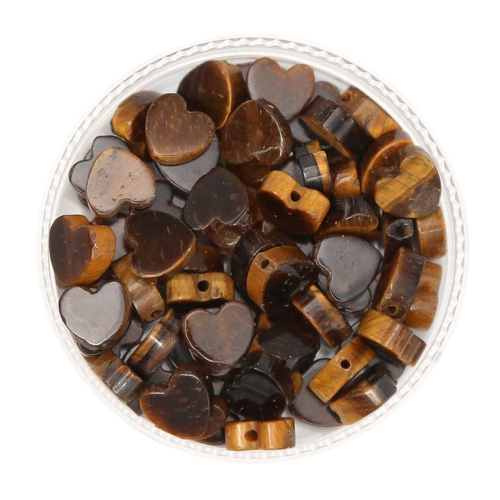 TIGER EYE - Stone Heart Beads