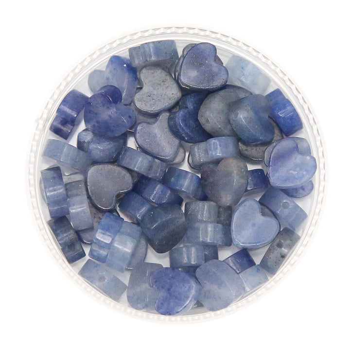 BLUE AVENTURINE - Stone Heart Beads