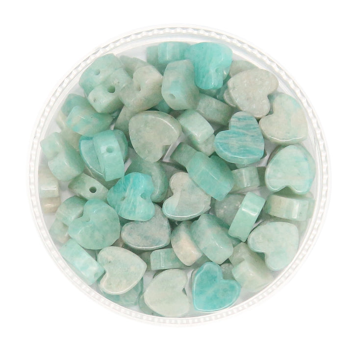 STRIPED AMAZONITE - Stone Heart Beads
