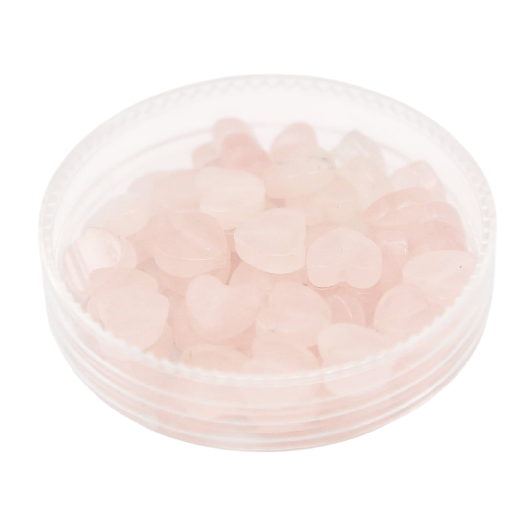 ROSE QUARTZ - Stone Heart Beads