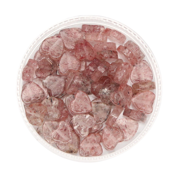 STRAWBERRY QUARTZ - Stone Heart Beads