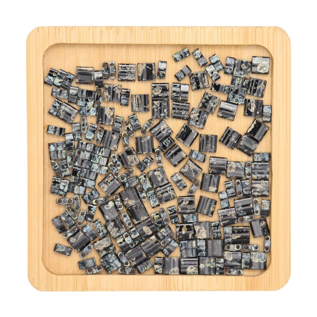 SMOKY OBSIDIAN PICASSO - 4511 - Black Bead Mix