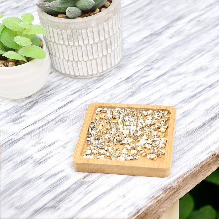 CREAMY JASPER PICASSO - 4512 - White and Yellow Bead Mix