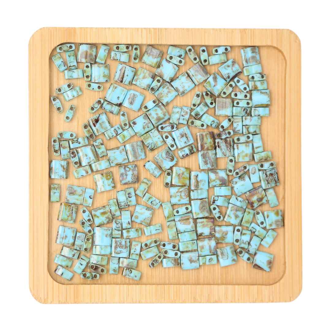 PAINTED TURQUOISE PICASSO - 4514 - Turquoise Bead Mix