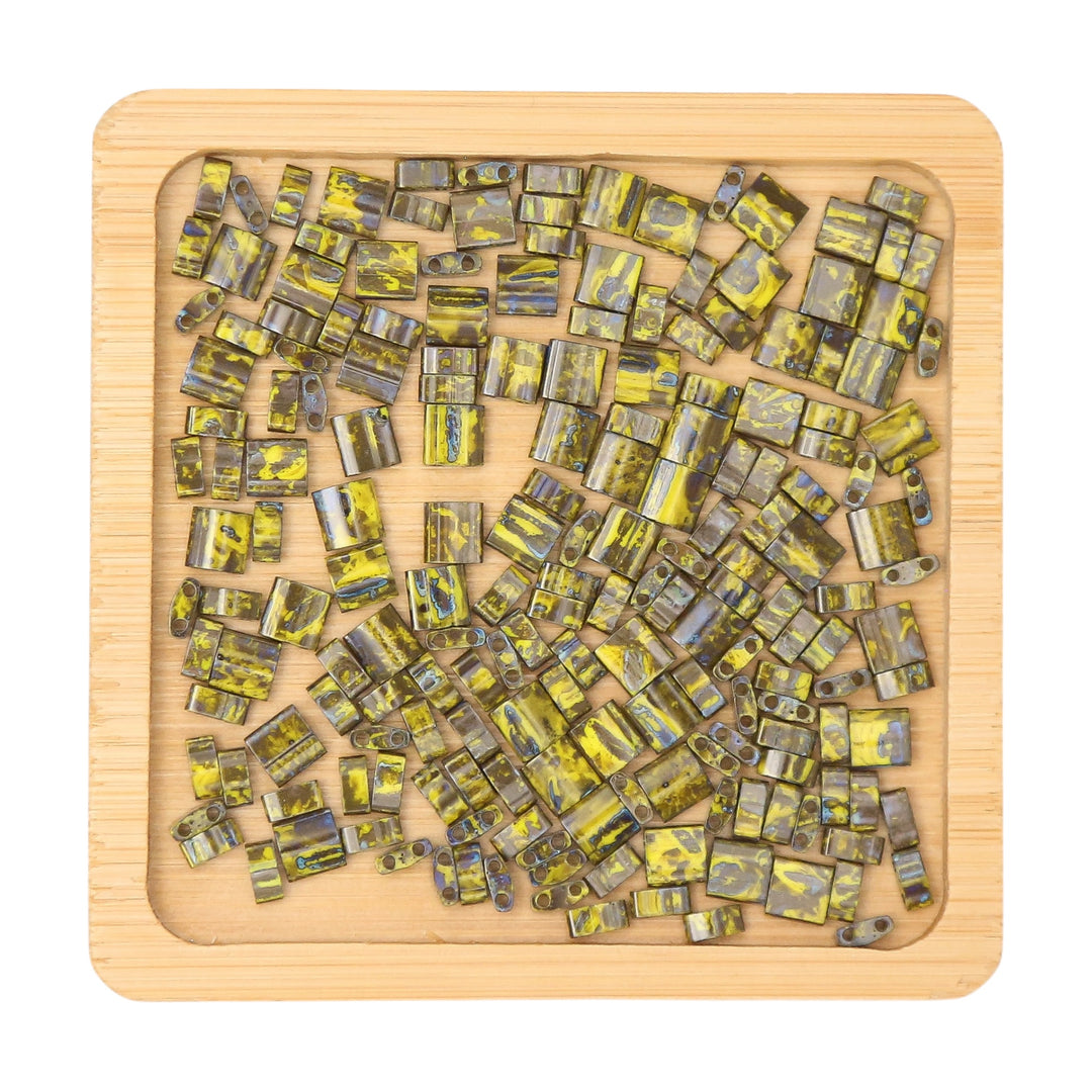 PERIDOT MOSS PICASSO - 4519 - Yellow Bead Mix