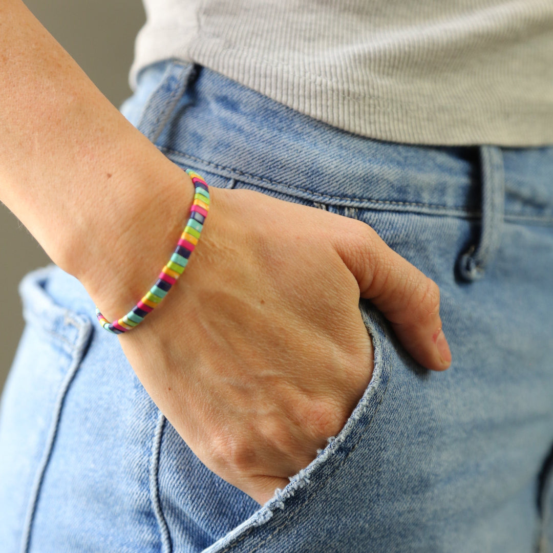 LIVE OUT LOUD | Set Of 4 | Beaded Bracelet Stack