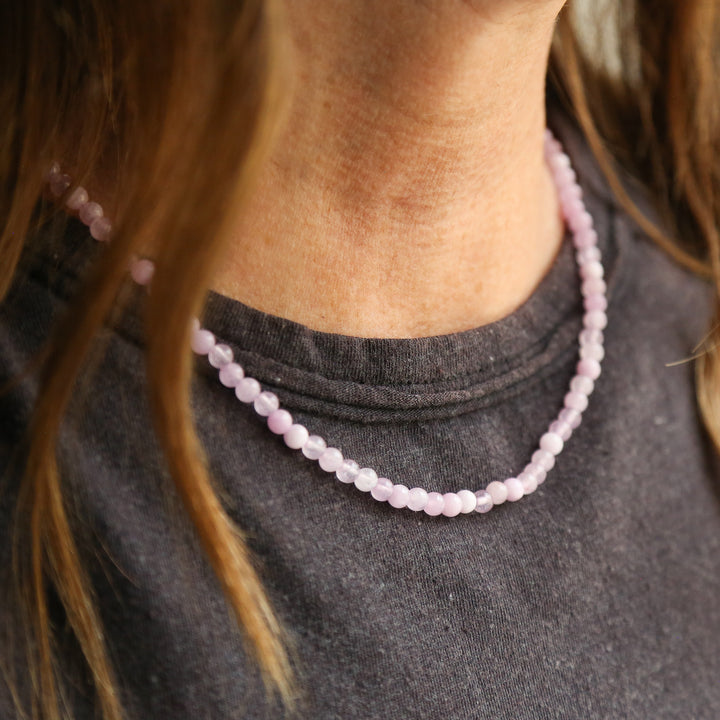 PURPLE JADE - Stone Bead Necklace