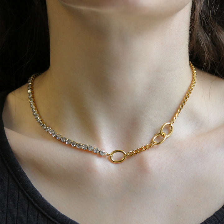 Ransom GOLD Necklace 18K Gold Plated Stainless Steel Cuban Choker Nekclace