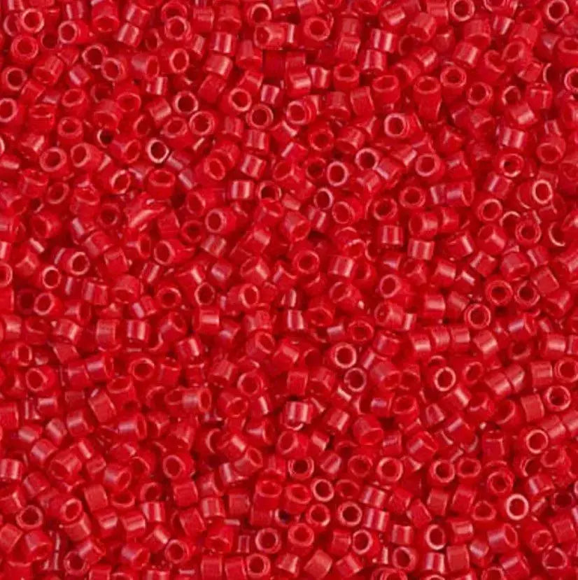 Red Opaque 11/0 Delica Seed Beads || DB-0723 | 11/0 delica beads || DB0723 |