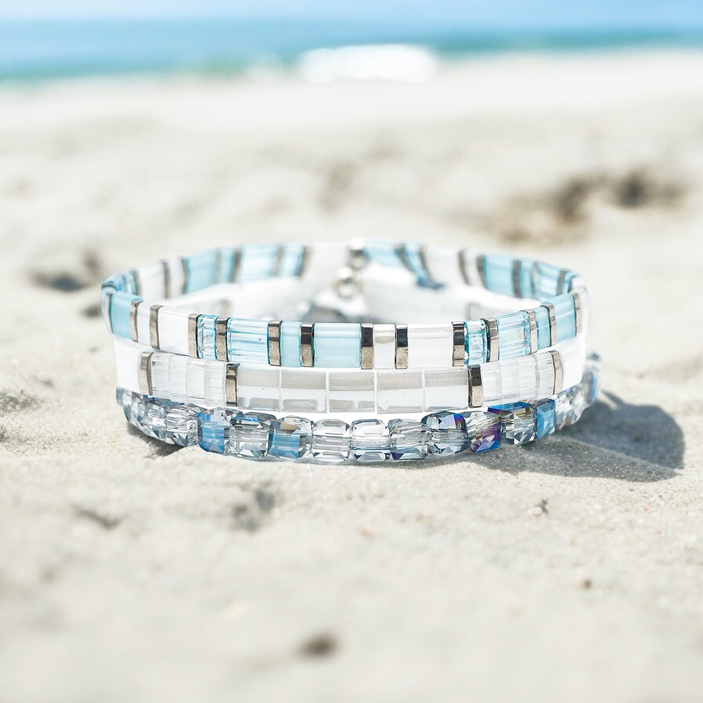 Mack & Rex Ice Castle Tila Bracelet Kit – 3 Bracelets, Miyuki Tila