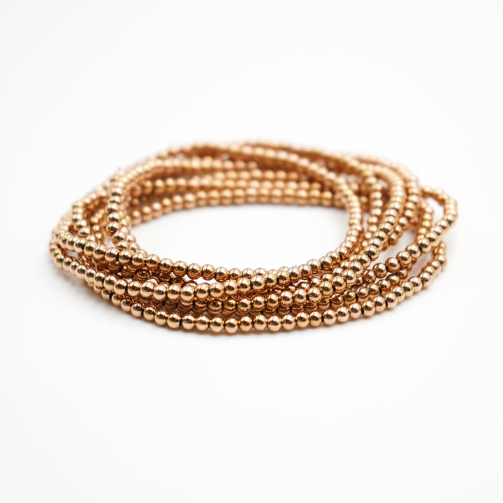 Rose Gold Filled 3mm Ball Bracelet | Accent Bracelet - Mack & Rex