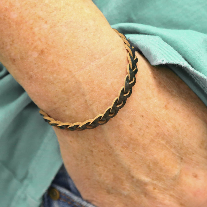 RUGGED - Adjustable Leather Accent Bracelets