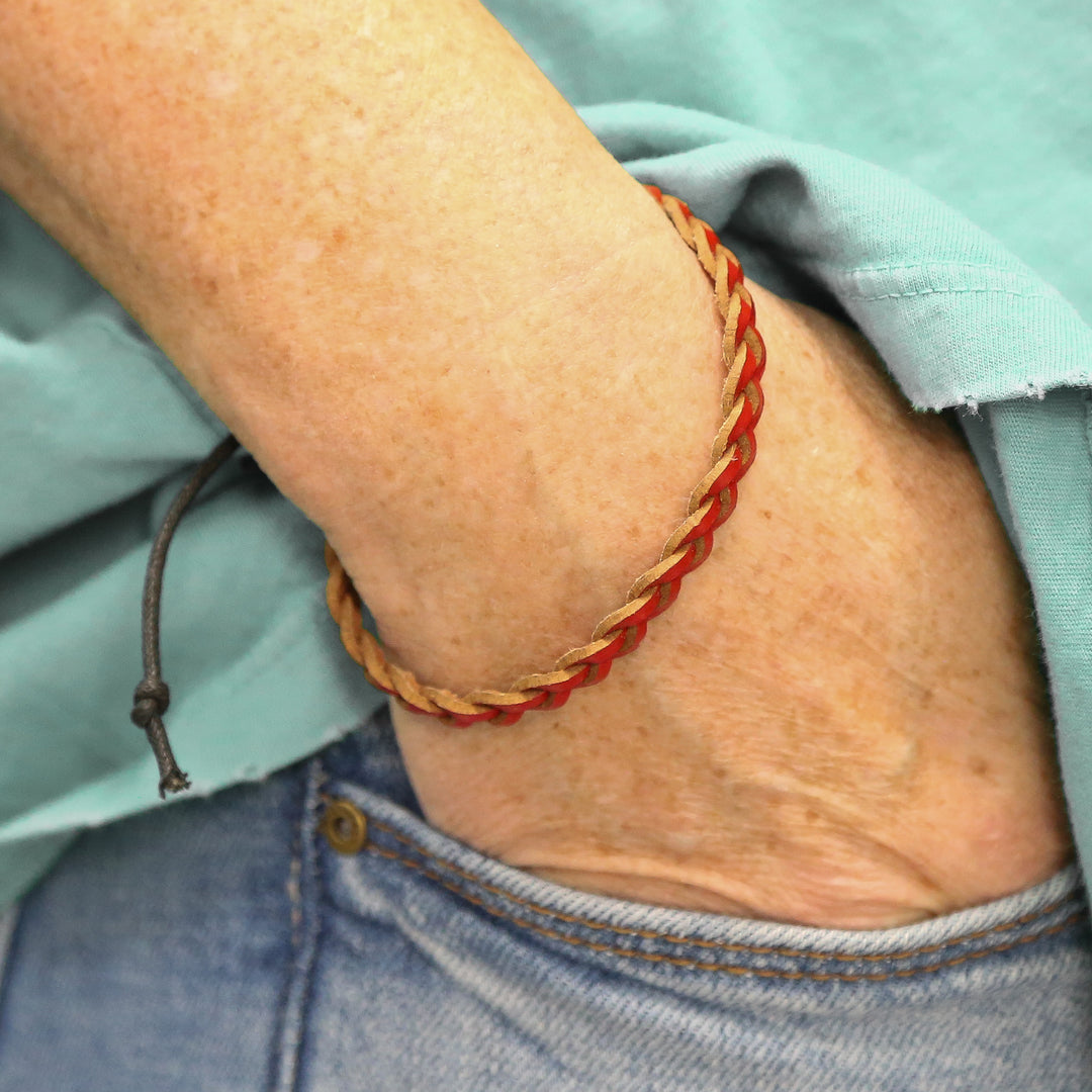 RUGGED - Adjustable Leather Accent Bracelets