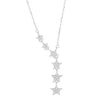 a necklace with five stars hanging from it