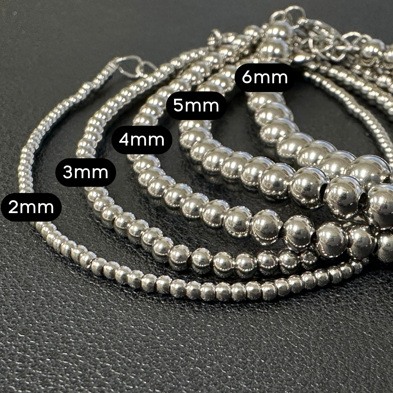 SILVER BALL BRACELETS - Stack or Individual - Mack & Rex