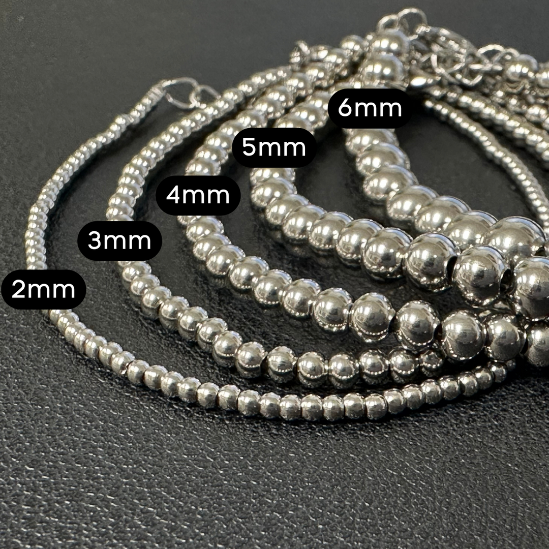 Miabella 925 Sterling Silver Italian Handmade 4mm Bead Ball Strand Chain Bracelet For Women 6 5 7 7 5 8 Inch Made In Italy 6 5 Inches Miabella 925 Sterling Silver Italian Handmade 4mm Bead Ball Strand Chain Bracelet For Women 6 5 7 7 5 8 Inch Made In Italy 6 5 Inches