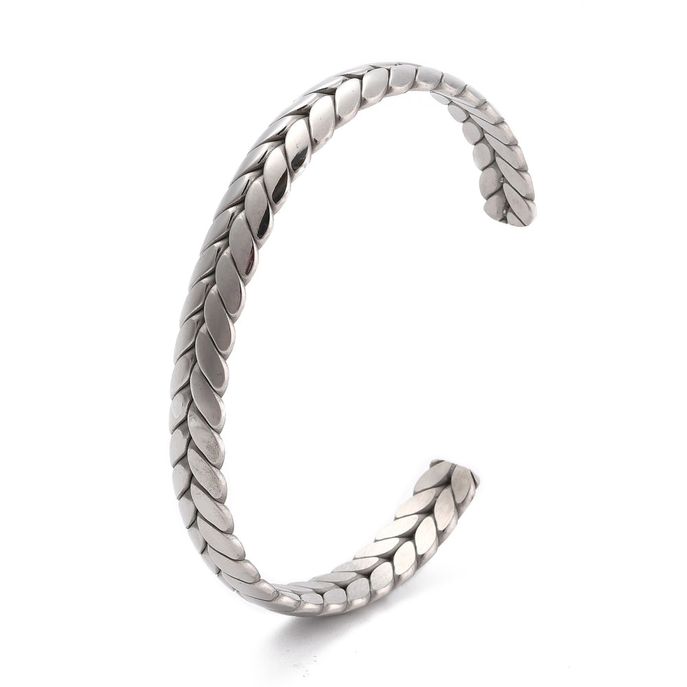 SILVER BRAID - Accent Cuff Bracelet - Mack & Rex