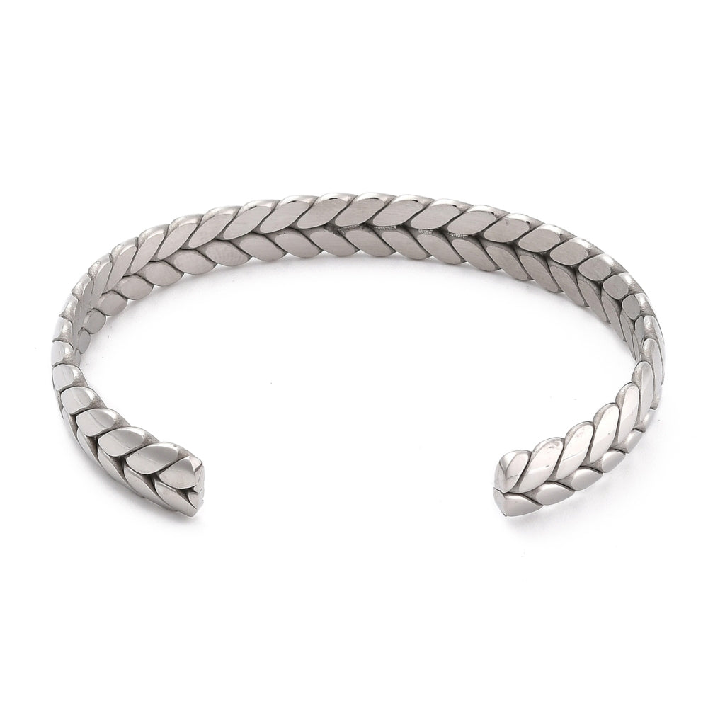 SILVER BRAID - Accent Cuff Bracelet - Mack & Rex