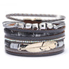 Load image into Gallery viewer, STEEL MAGNOLIA - Leather Accent Bracelet - Mack &amp; Rex