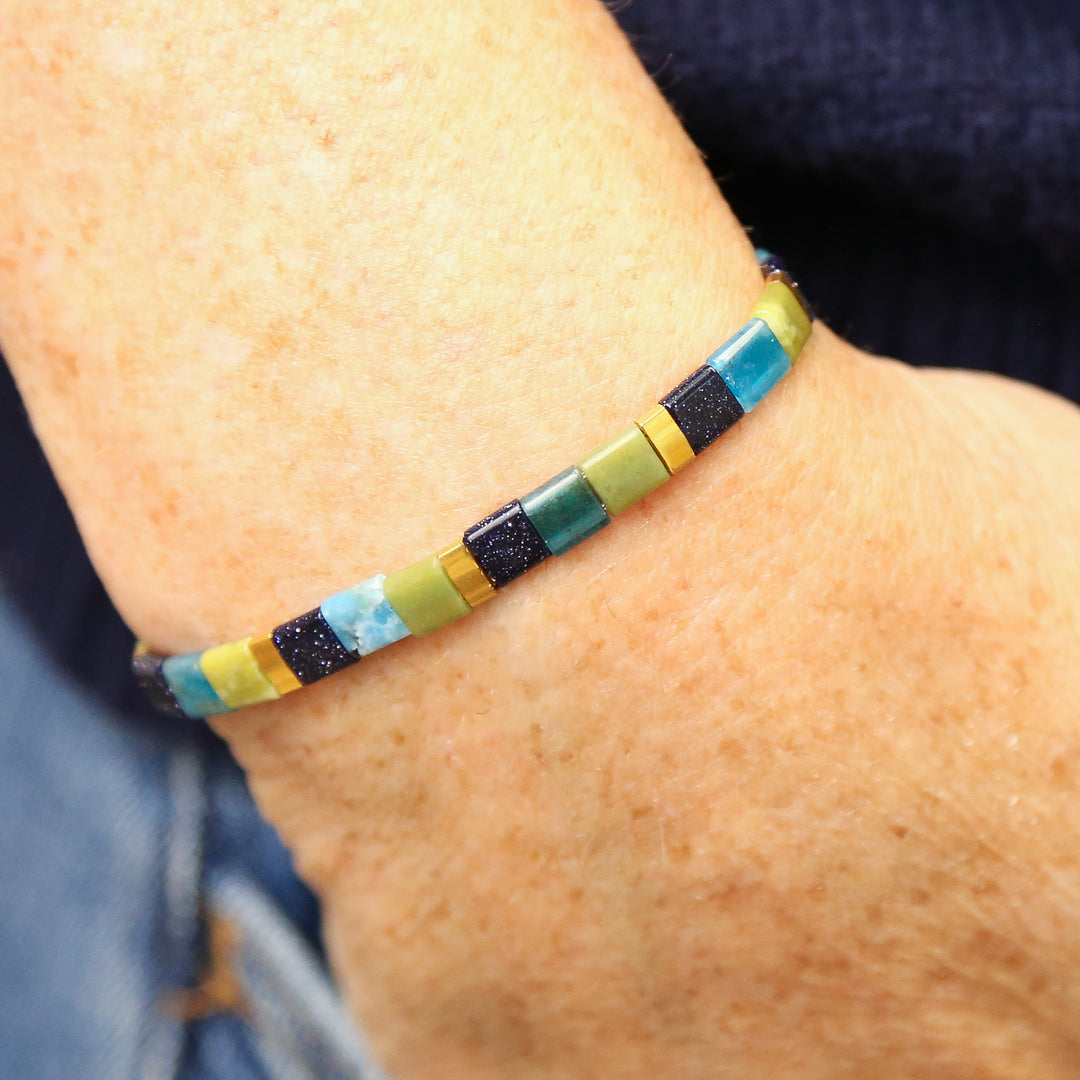 SEDONA SKY - Stone Tile Bracelet Stack of 3
