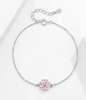 Load image into Gallery viewer, BLOSSOM Accent Bracelet - 925 Sterling Silver with Pink Zircon
