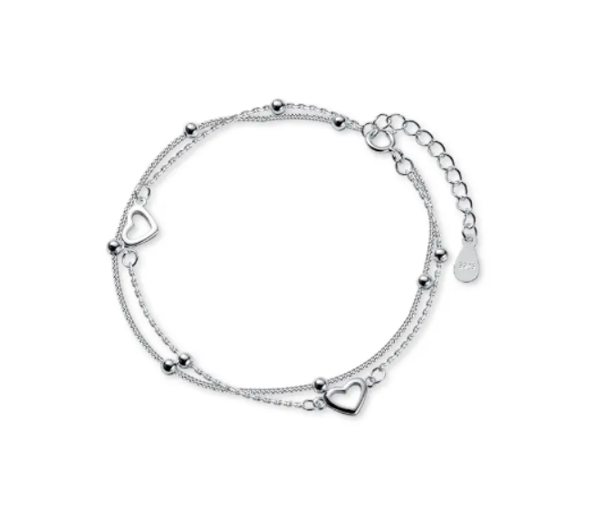 FLATTERED - 925 Sterling Silver Heart Bracelet