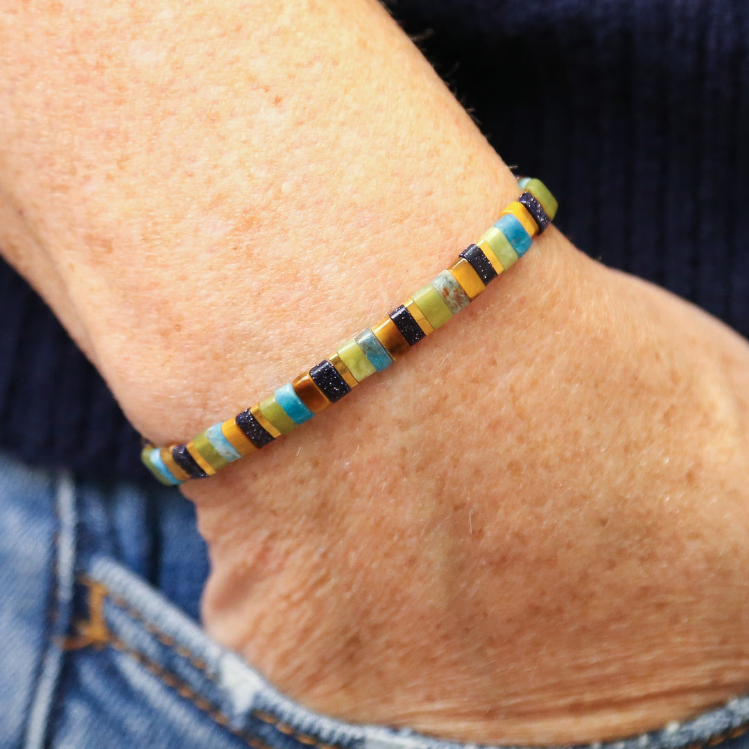 SEDONA SKY - Stone Tile Bracelet Stack of 3