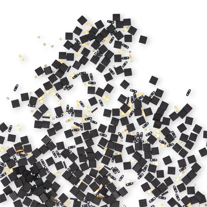 SEDUCTION - Black and Gold Tila Bead Mix