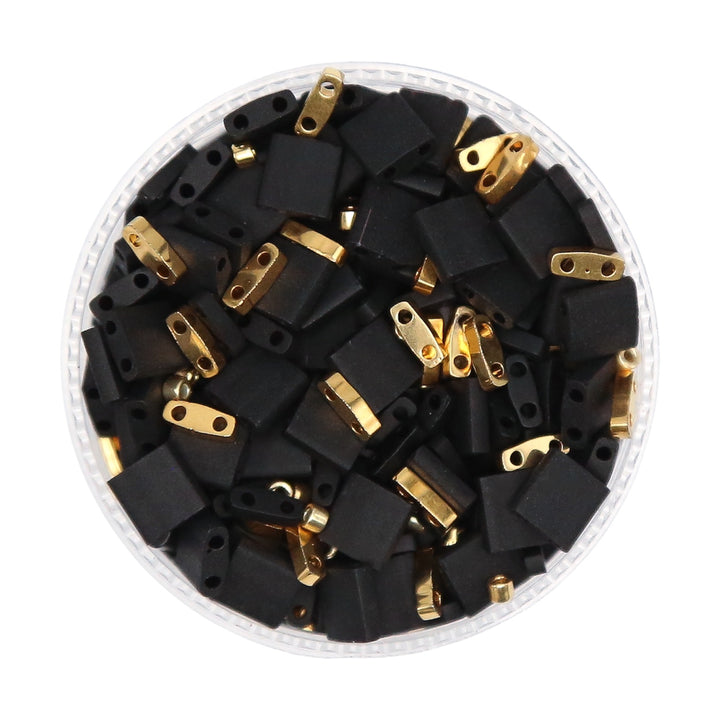 SEDUCTION - Black and Gold Tila Bead Mix