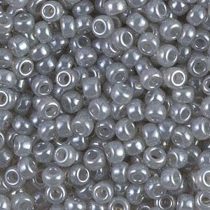 Silver Gray Ceylon 8/0 seed beads || RR8-0526 - Mack & Rex