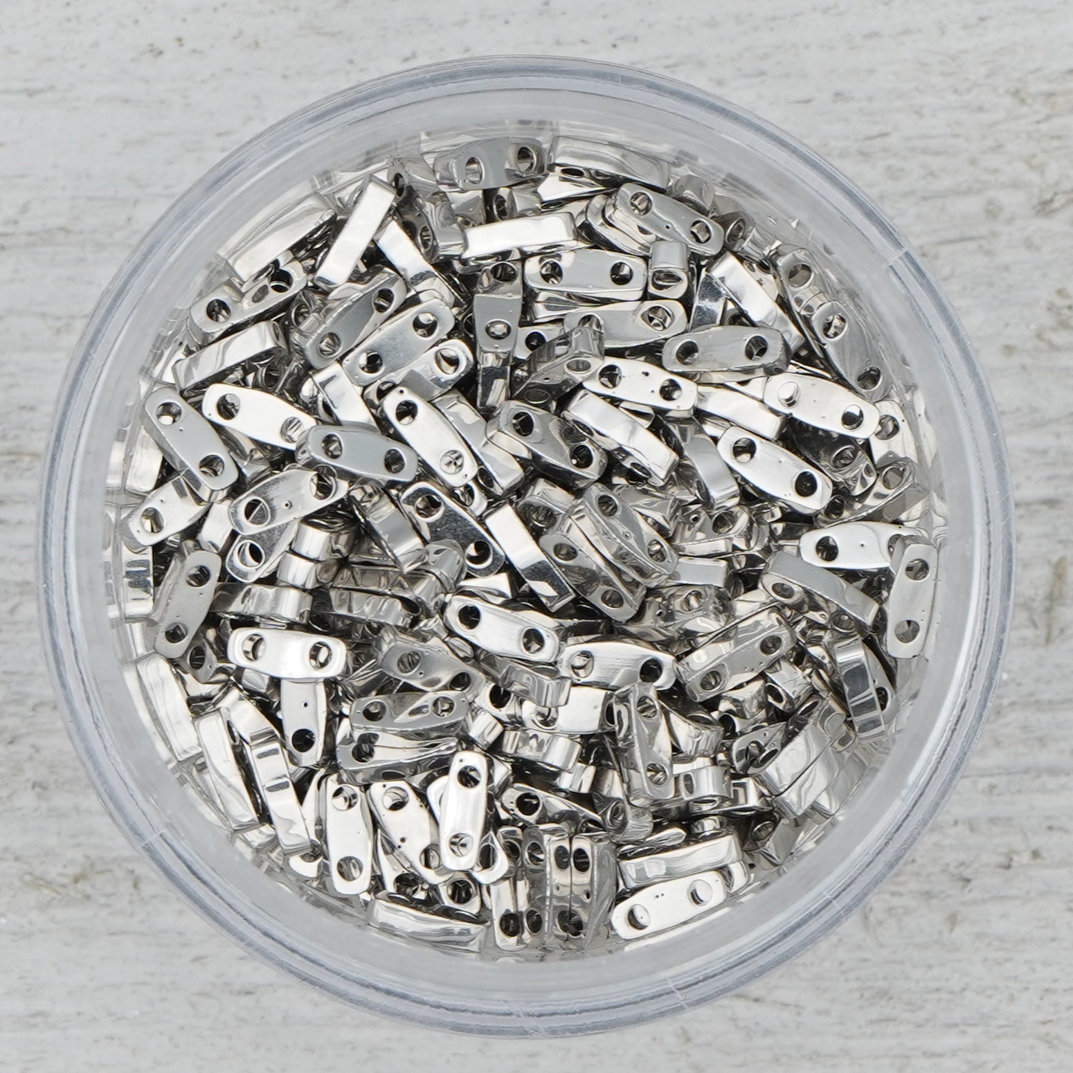 Mack & Rex Tila Beads - Silver Metallic Plated, Miyuki 5X5Mm Whole