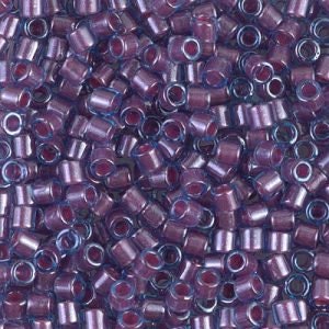 Sparkling Orchid Lined Aqua 8/0 Delica || DBL-0922 || Miyuki Delica Seed Beads || Mack and Rex || Wholesale glass beads in bulk - Mack & Rex