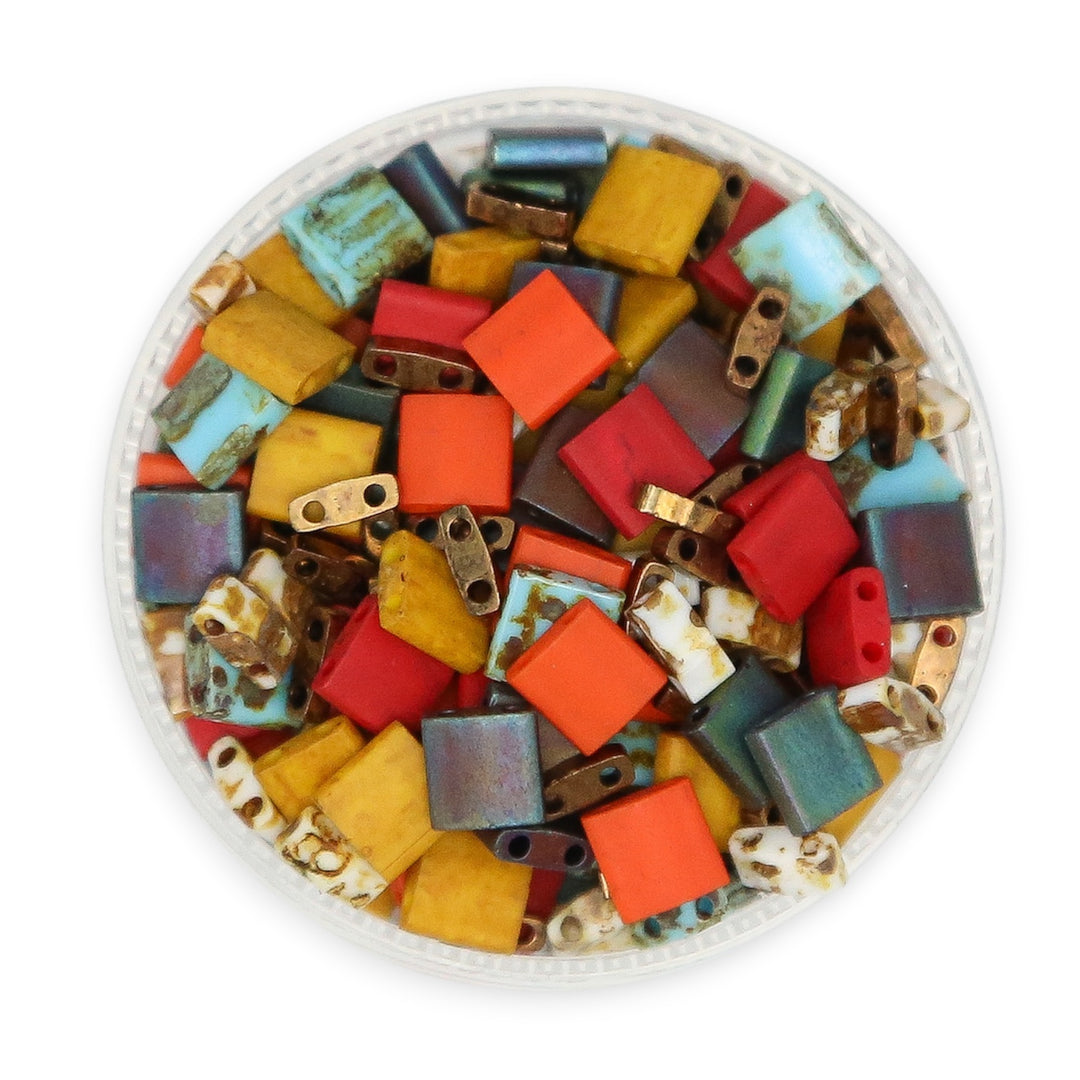 STAINED - Multi-colored Tila Bead Mix