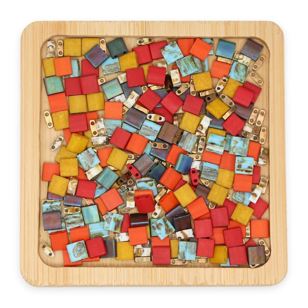 STAINED - Multi-colored Tila Bead Mix