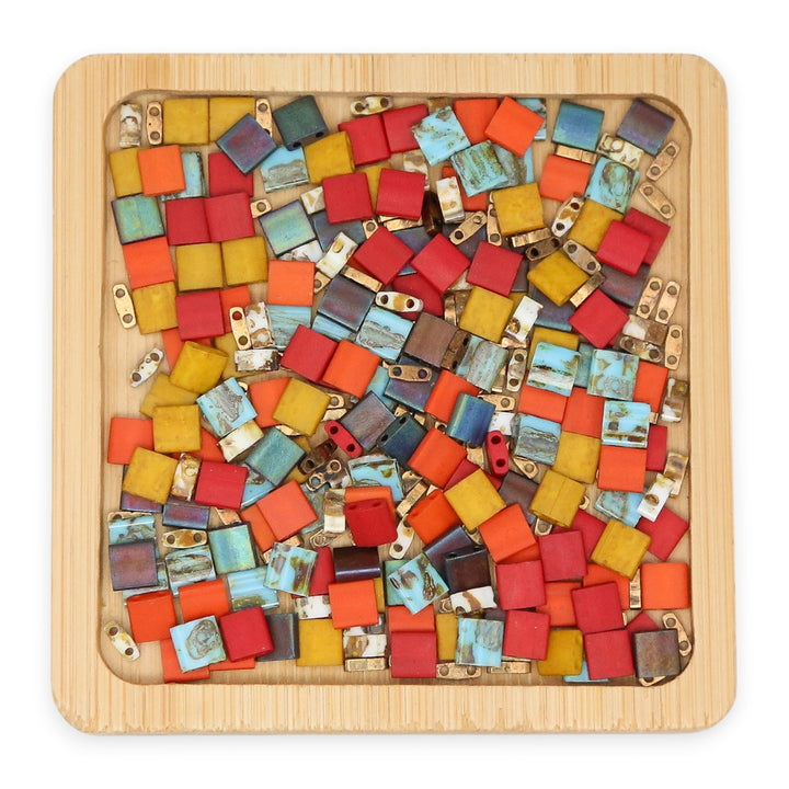 STAINED - Multi-colored Tila Bead Mix