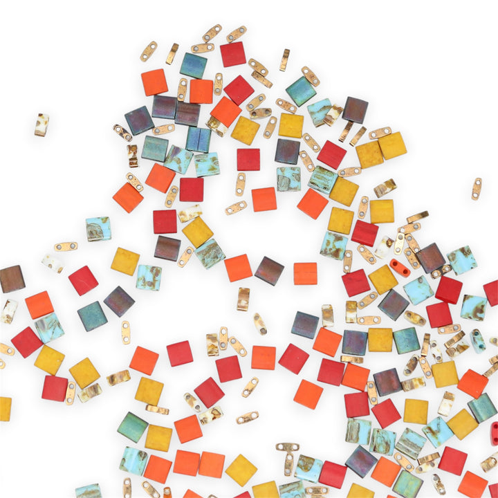 STAINED - Multi-colored Tila Bead Mix