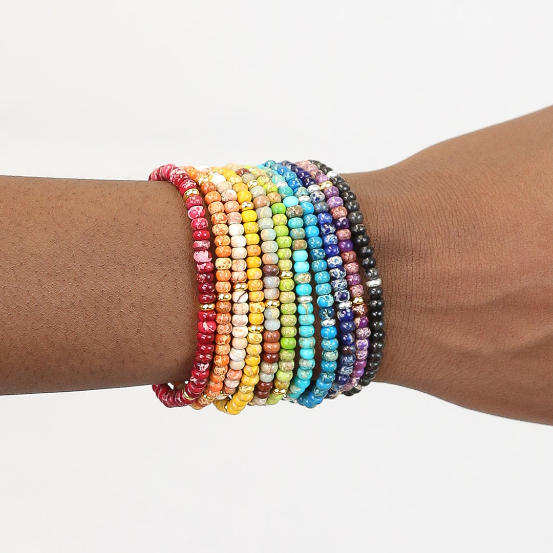 Gemstone Oval Collection - Stone Oval Accent Bracelets