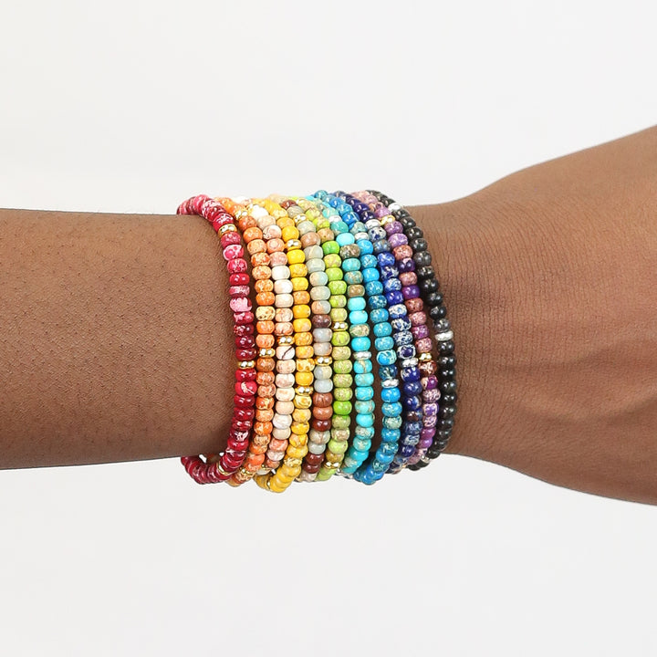 Gemstone Oval Collection - Stone Oval Accent Bracelets