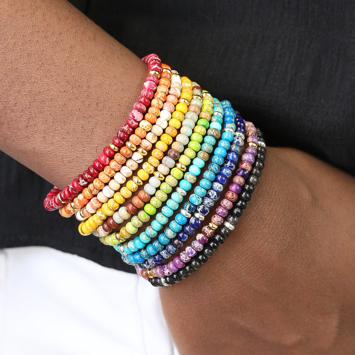 Gemstone Oval Collection - Stone Oval Accent Bracelets