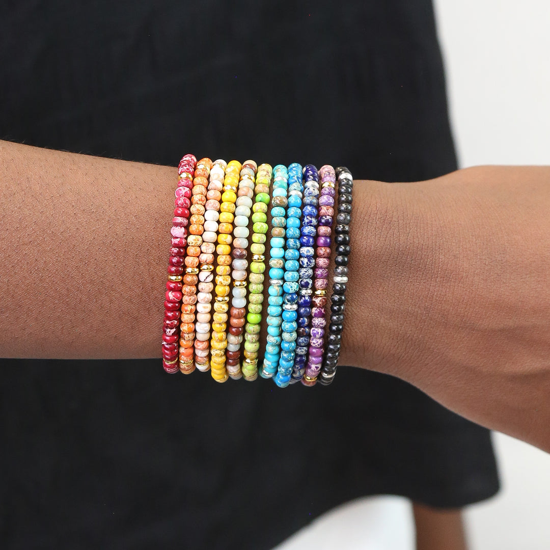 Gemstone Oval Collection - Stone Oval Accent Bracelets