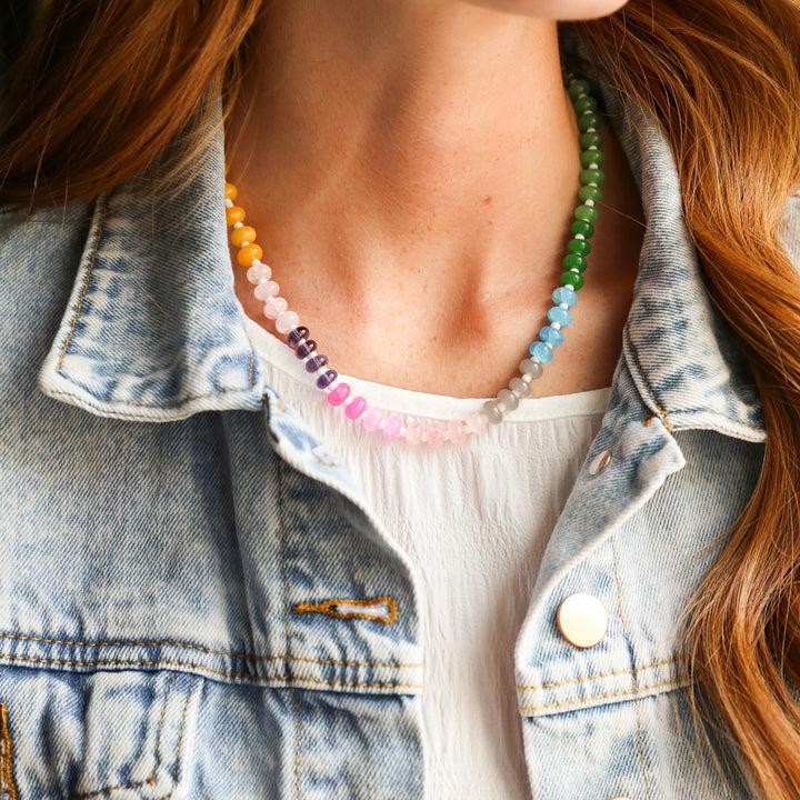 SUMMER DAZE - Multicolored Stone Bead Necklace